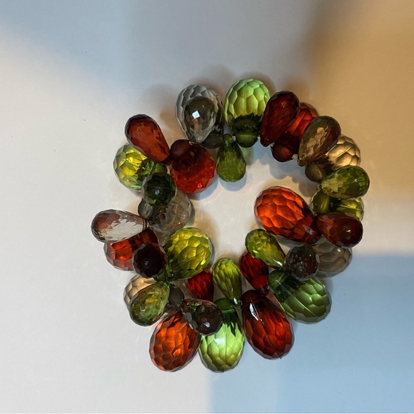 Beautiful Green Lime Brown Bracelet Elastic - Picture 3 of 6